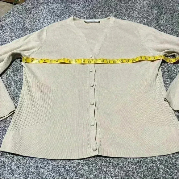 Architect Cardigan Sweater Womens Beige M? See Note - Picture 4 of 8